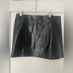 Mango croc-effect mini skirt